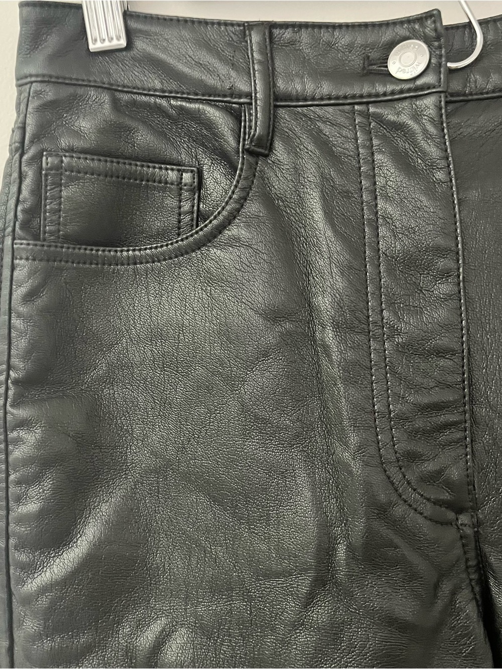 Aritzia Wilfred Melina Vegan Leather Pants Black Size 6 - Picture 4 of 16